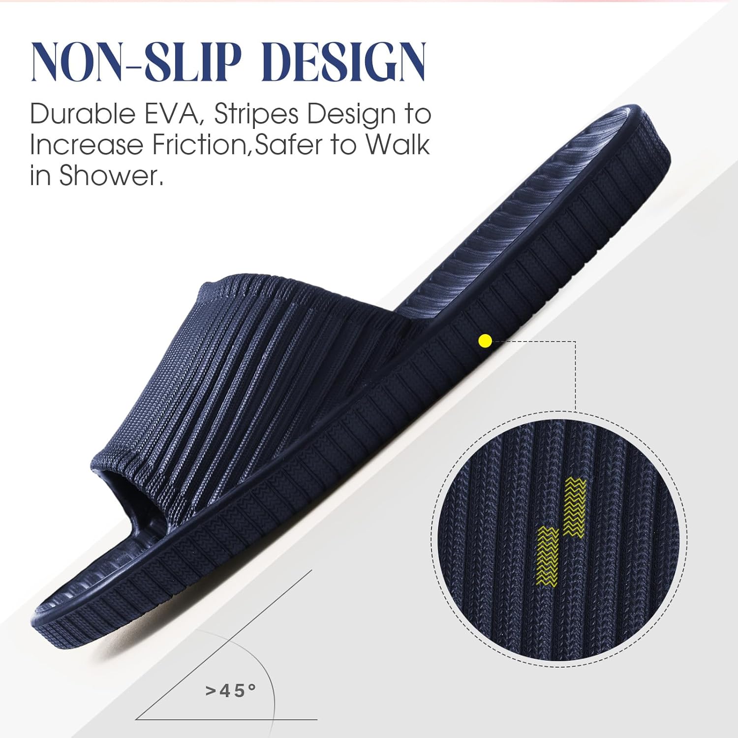 Shyyween 12 Pairs Shower Shoes Bulk for Women and Men Quick Drying Bathroom Shower Slippers Pool Slides Non-Slip Lightweight - Image 4