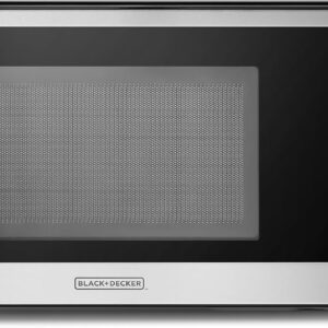BLACK+DECKER Countertop Microwave Oven 0.9 Cu Ft, 6 Auto Menus, Child Lock, Memory Function, 10 Power Levels, Easy One-Touch Start, Digital Panel, 900W