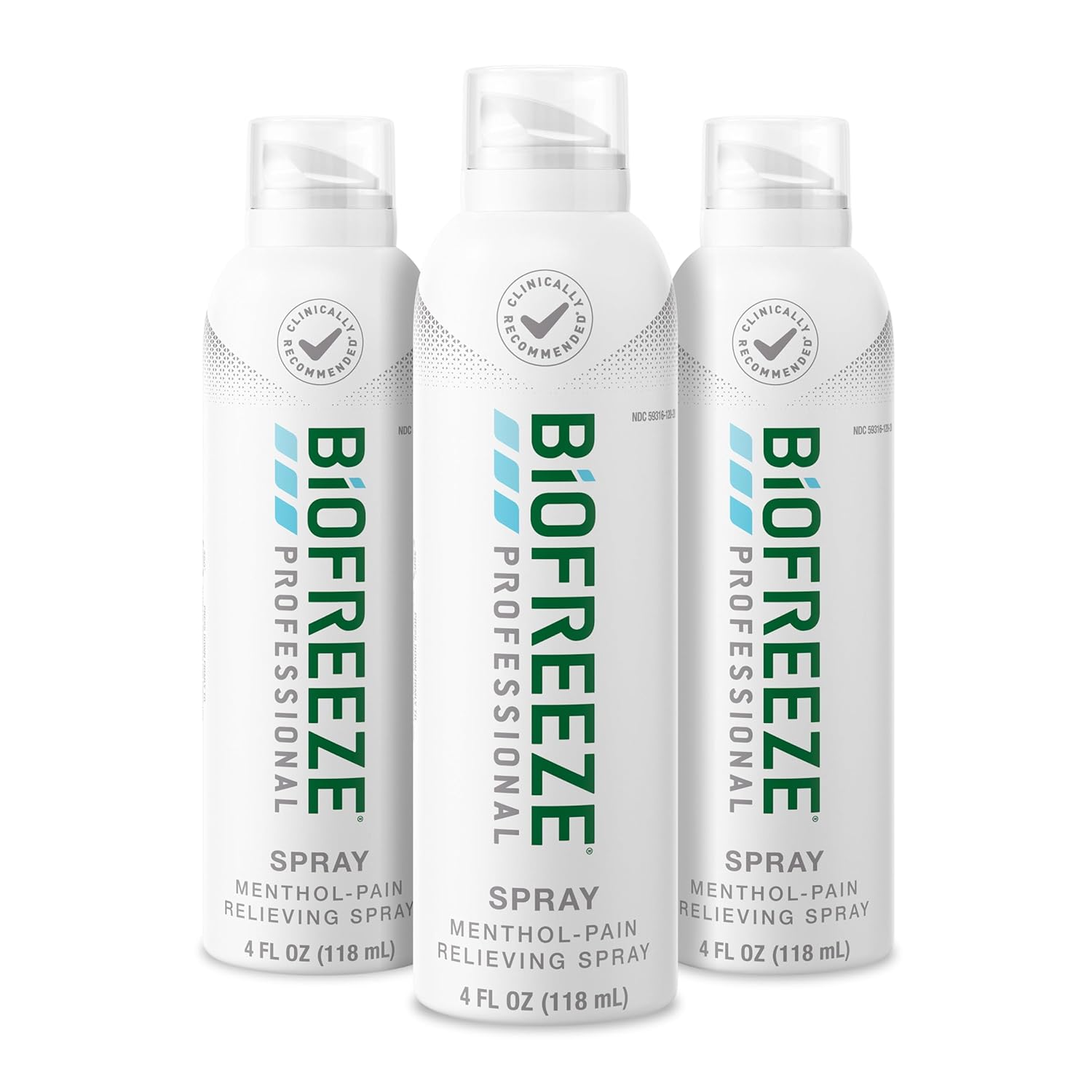 Biofreeze Professional Pain Relief Spray for Knee, Neck, Hip, Joint, Shoulder, & Simple Backache, Arthritis Pain Reliever, Sore Muscle Relief, Colorless Menthol Spray 4 Fl Oz (Pack of 3) - Image 2
