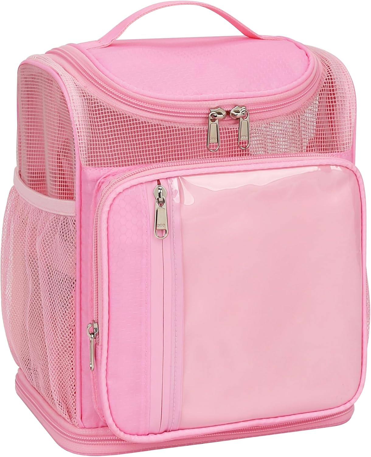Hanging Shower Caddy Portable - Travel Toiletry Bag for Men & Women, Large Capacity Caddy Dorm Basket, Quick Dry Toiletry Tote Bag with Stain Resistant Bottom for Bathroom, Beach, Camp, Gym - Pink - Image 10