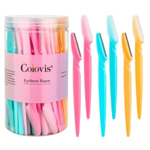 66 Eyebrow Razor and Face Razor for Women and Men, Eyebrow Hair Trimmer and Shaver with Protective Cover,Safe and Newbie Friendly