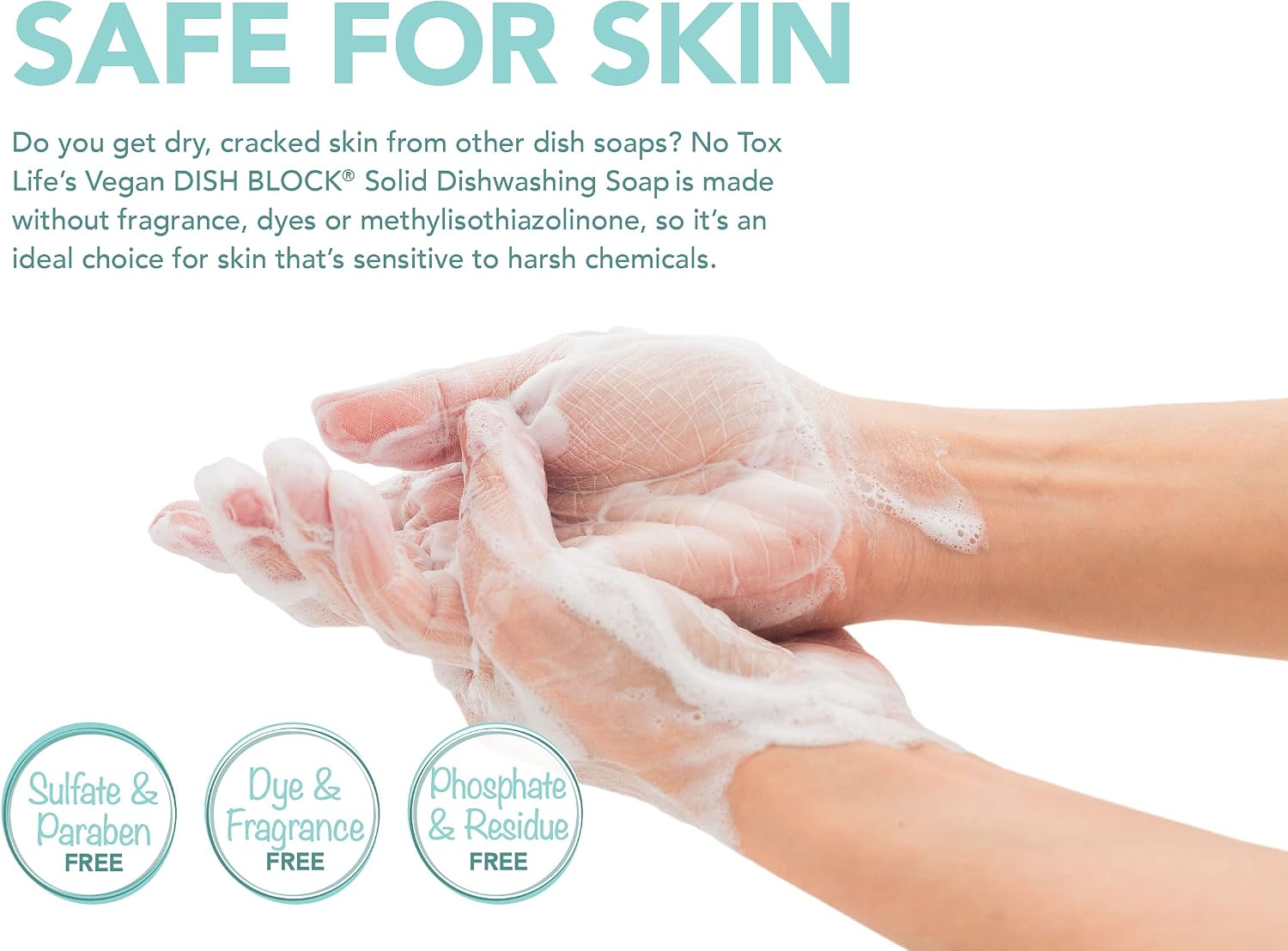 No Tox Life DISH BLOCK - Free of Dyes and Fragrance - Zero Waste Dish Soap - Image 4