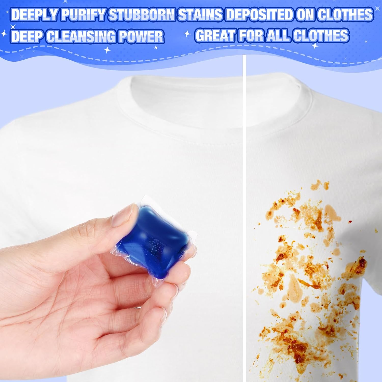 240 Count Laundry Detergent Pods Bulk Laundry Detergent Soap Pacs Ultra Concentrated for Clean Clothes Stain Fighting Fresh Scent(Bellflower Scent) - Image 5