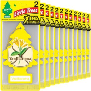 LITTLE TREES Car Air Freshener | Xtra Strength Provides Long-Lasting Scent for Auto or Home | Extra Boost of Fragrance | Vanillaroma, 24 Air Fresheners