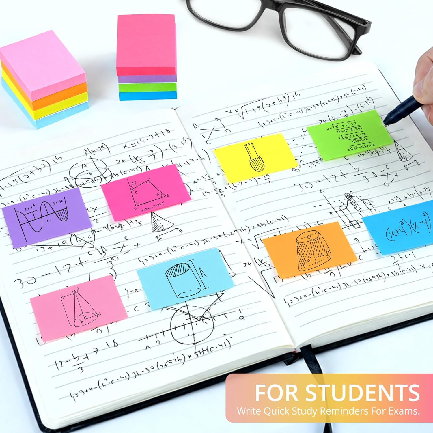 Sticky Notes 1.5"x2", 96 Pad Mini Sticky Pads for Quick Reminders and Color Coding, Perfect for Office, School and Home Organization - Bright - Image 7