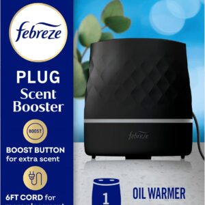 Febreze Plug Scent Booster in Black, Continuous Scent Device Oil Diffuser, Compatible with Febreze Air Freshener Plug in Refills – Refills not Included