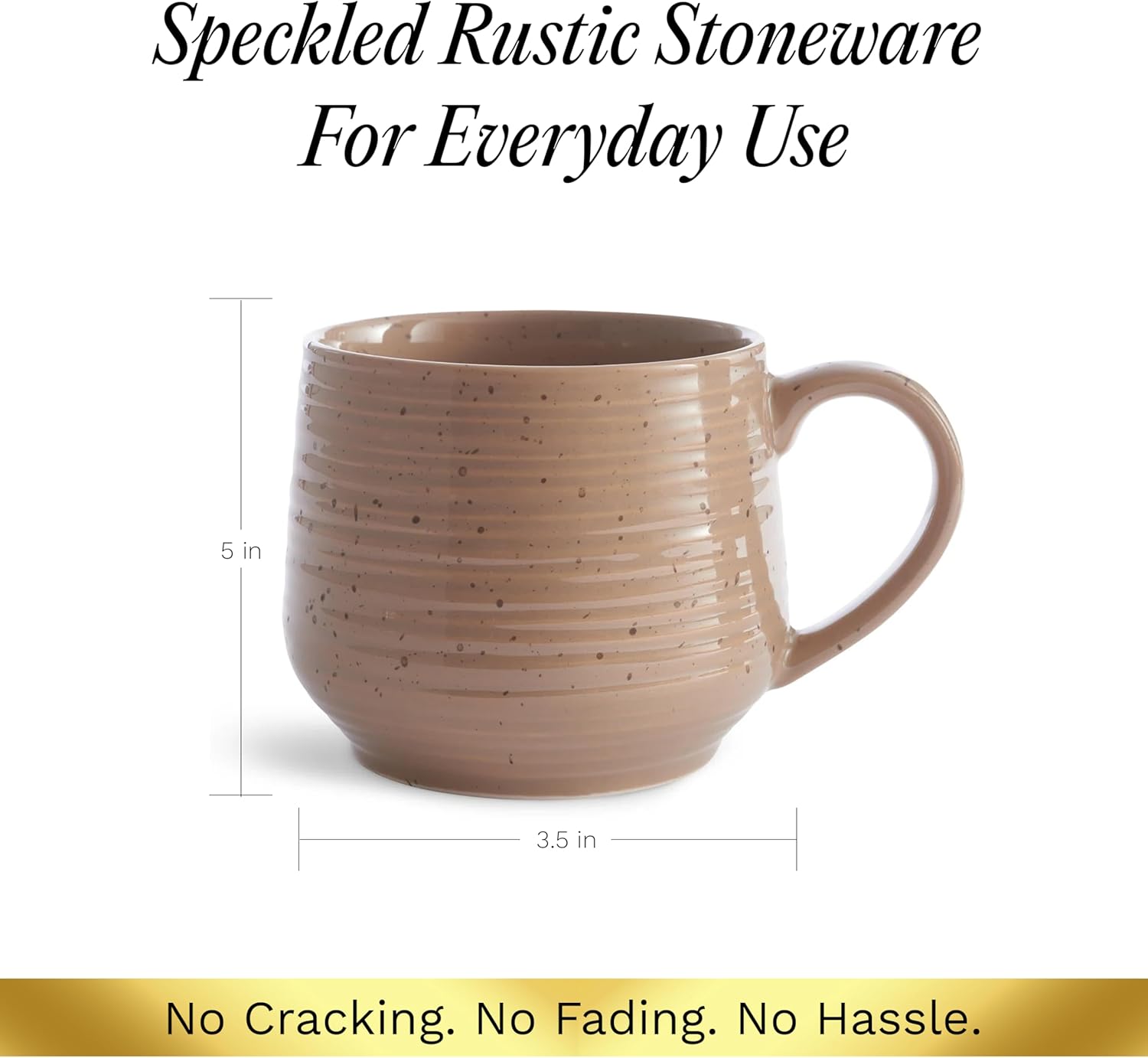 Sango 17.5 oz Stoneware Coffee Mugs Set of 4, Rustic Ceramic Mug with Speckled Reactive Glaze, Large Pottery Drinkware for Coffee or Tea, Dishwasher & Microwave Safe Mugs, Siterra Painter’s Palette - Image 6
