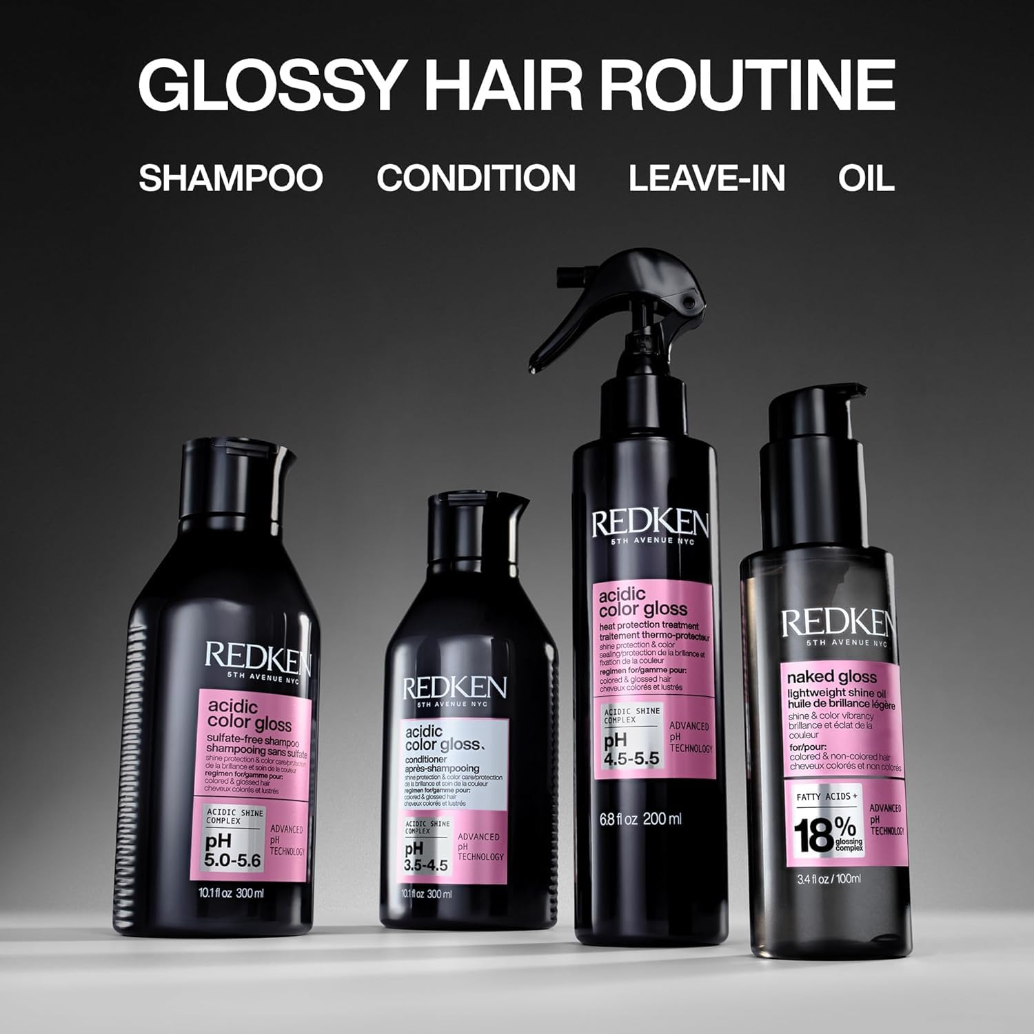 Redken Acidic Color Gloss Sulfate-Free Shampoo for Color Protection and Shine To Help Extend Color & Shine for Color-Treated Hair - Image 5