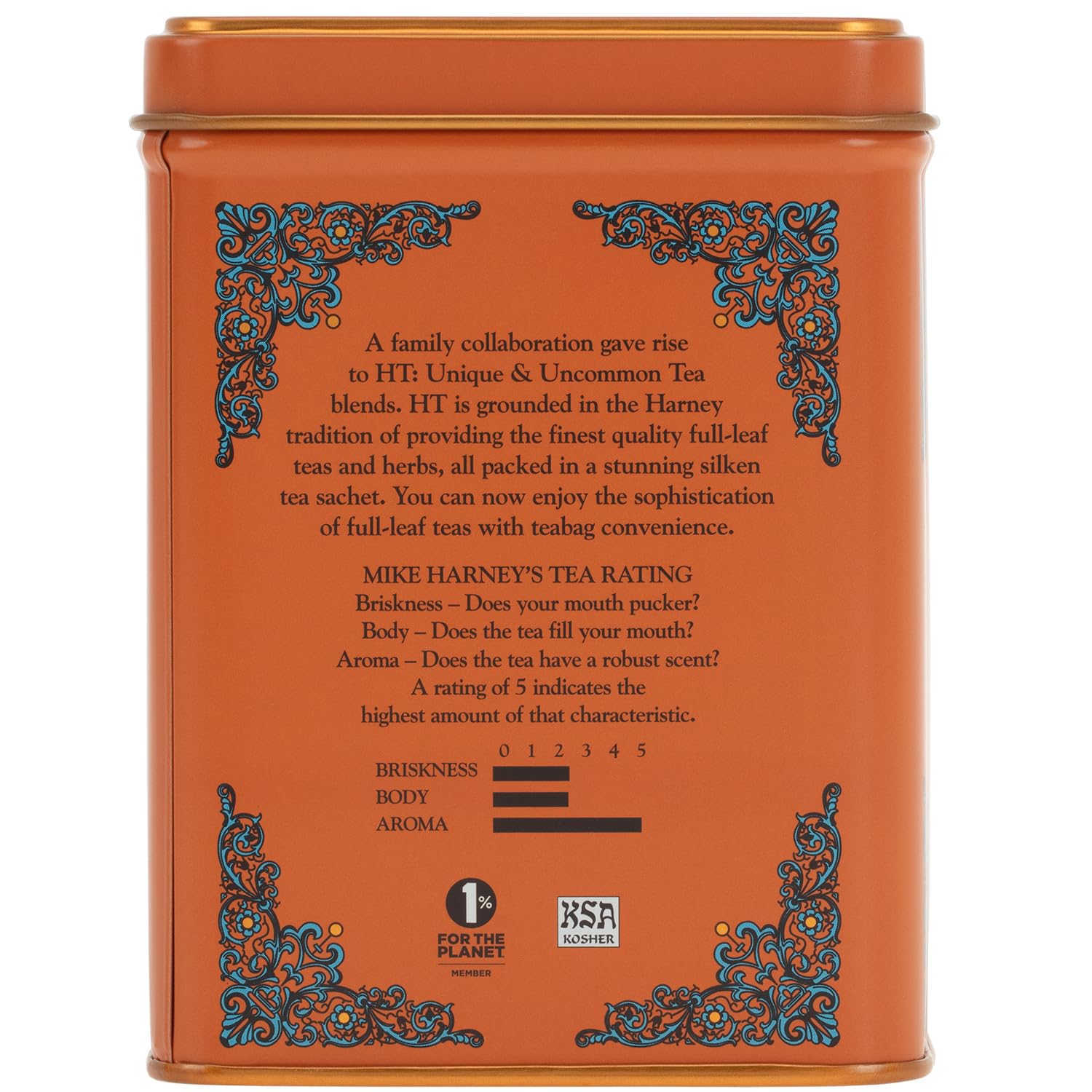 Harney & Sons Caffeinated Hot Cinnamon Sunset Black Tea with Orange and Cloves Tin 20 Sachets (Pack of 1) - Image 4