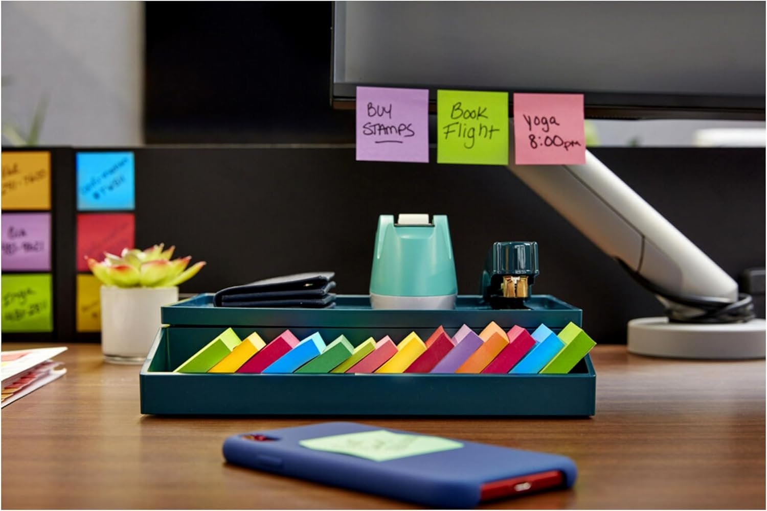 Post-it Super Sticky Notes, 8 Sticky Note Pads, 1.875 x 1.875 in., Back to School Supplies for Students, Ideal for Textbooks, Notebooks, and Vertical Surfaces, Playful Primaries Collection - Image 17