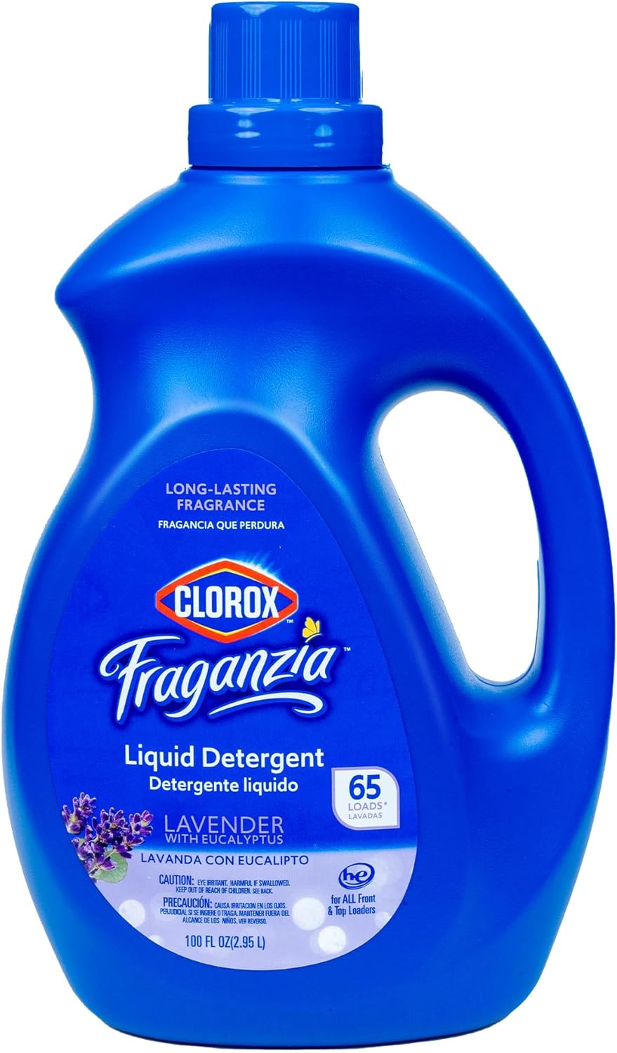 Clorox Fraganzia Liquid Laundry Detergent, Lavender Scent - High Efficiency Formula for All Front and Top Load Washing Machines, Long-Lasting Fragrance, 65 Loads per Bottle, 100 Fl Oz - Image 2