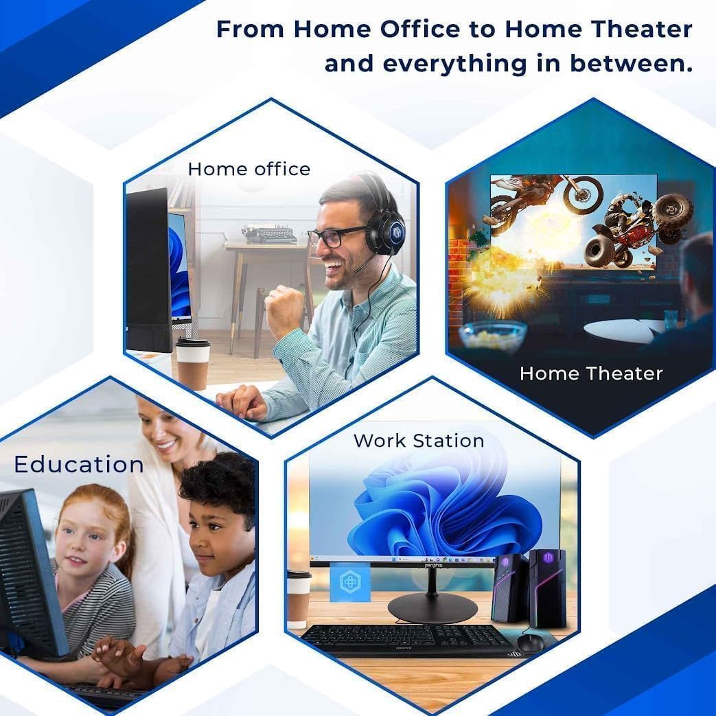 HP Windows 11 Desktop Computer | 16GB RAM + 500GB SSD | Intel i5 | 16GB RAM + 500GB SSD | 24" LCD | WiFi 6 AX200 + BT | RGB Keyboard/Mouse + Speakers | Webcam | Home or Office PC (Renewed) - Image 7