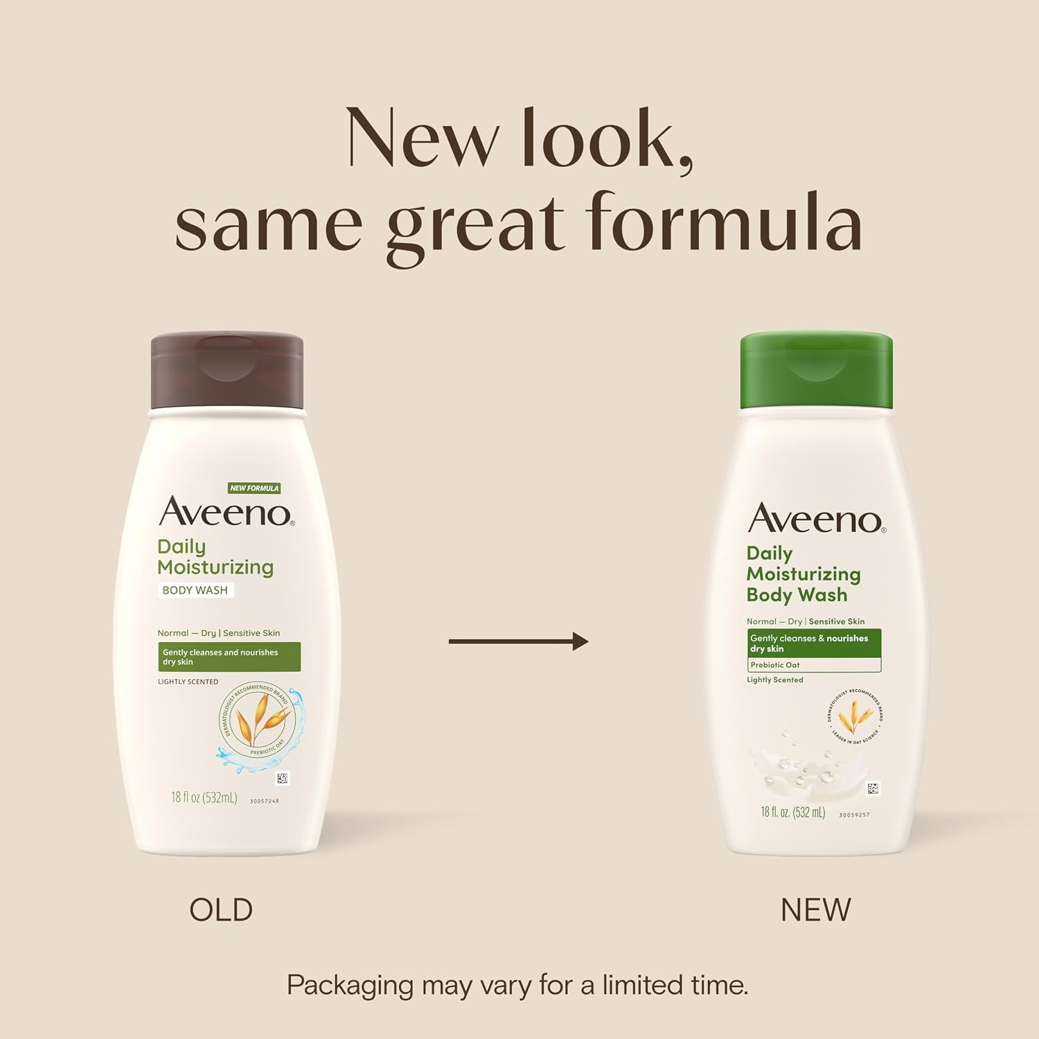 Aveeno Daily Moisturizing Body Wash Cleanser & Shaving Gel for Men & Women, Clean-Rinsing for Softer & Smoother Skin, Gentle & Lightly Scented, 18 fl. Oz, Pack of 2 - Image 3