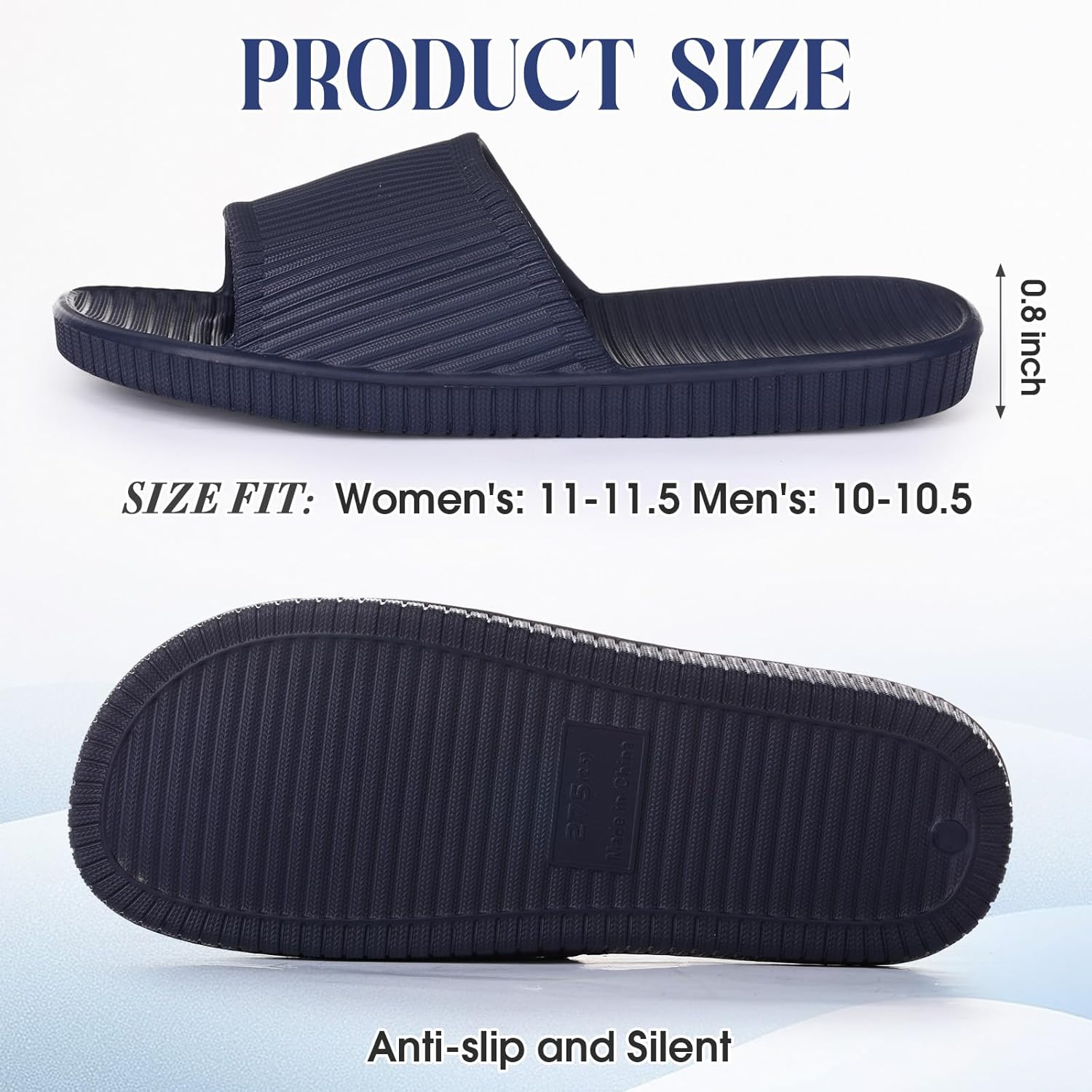 Shyyween 12 Pairs Shower Shoes Bulk for Women and Men Quick Drying Bathroom Shower Slippers Pool Slides Non-Slip Lightweight - Image 3