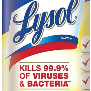 Lysol Disinfectant Wipes, Multi-Surface Antibacterial Cleaning Wipes, for Disinfecting and Cleaning, Lemon and Lime Blossom, 35 Count (Pack of 3)