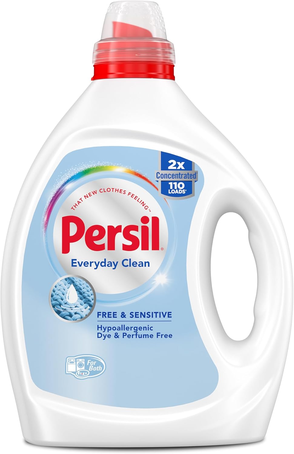 Persil Free & Sensitive Laundry Detergent Liquid, 82.5 Fl Oz, 110 Loads, Ultra Concentrated Laundry Soap, Unscented & Hypoallergenic for Sensitive Skin, All Water Temperatures, HE Safe - Image 5