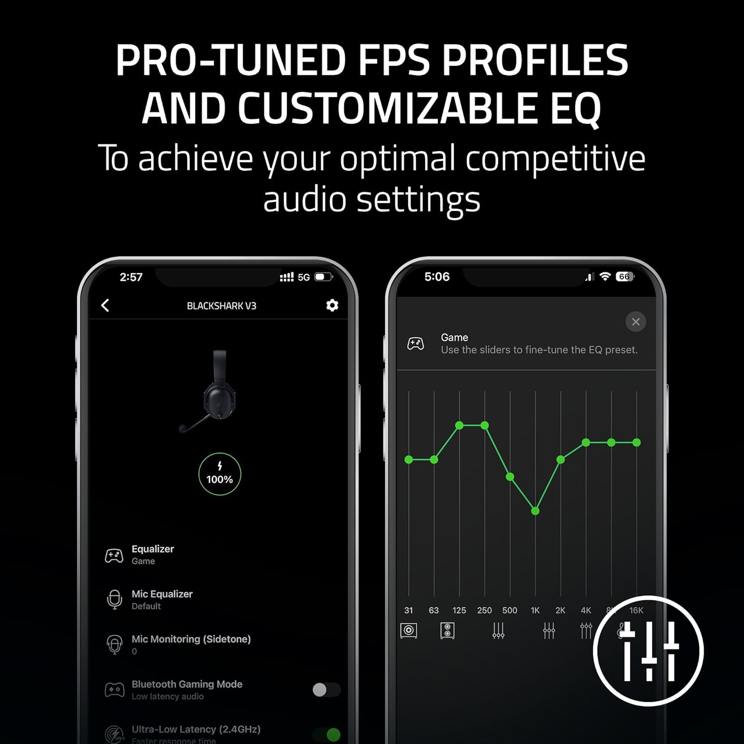 Razer BlackShark V3 Wireless Gaming Headset for PC: 50mm Drivers - Super Wideband Mic - 2.4 GHz, Bluetooth, USB - Works with Mac, PS5, Nintendo Switch, Smartphone - 70 Hr Battery - Black - Image 8