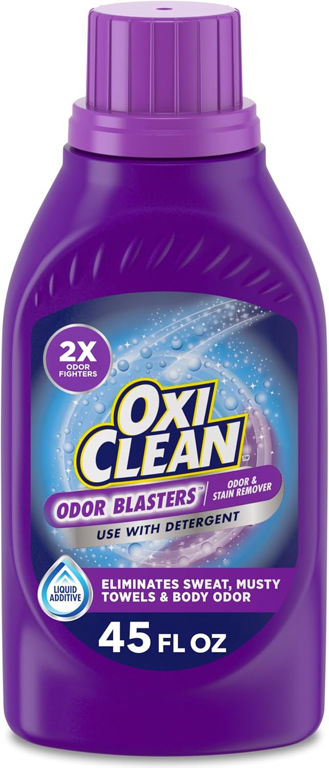 OxiClean Odor Blasters Odor and Stain Remover Liquid Laundry Additive, Water-Activated Laundry Stain Remover, 45 fl oz - Image 2