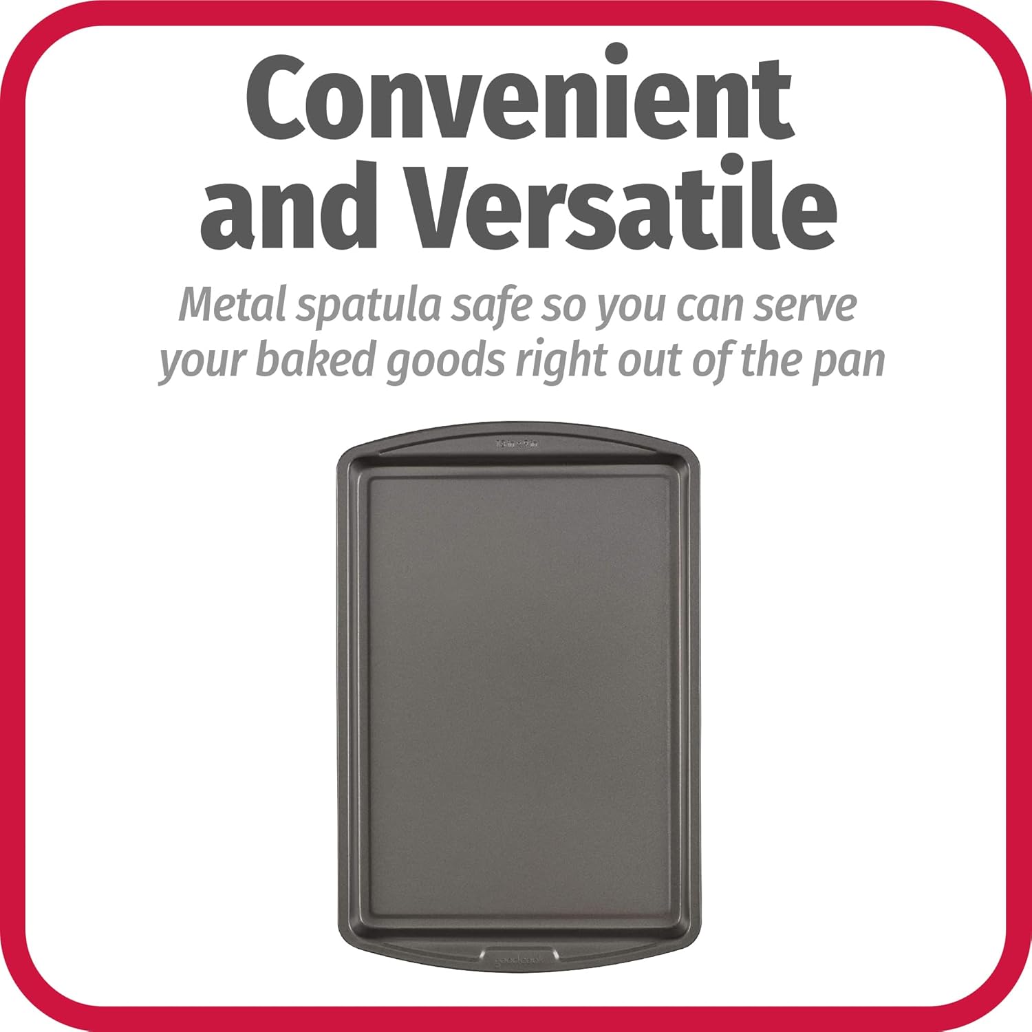 GoodCook Everyday Baking Sheet with Carbon Steel Construction & Scratch-Resistant Metal-Utensil Safe Nonstick , 9 x 13-Inch - Image 5