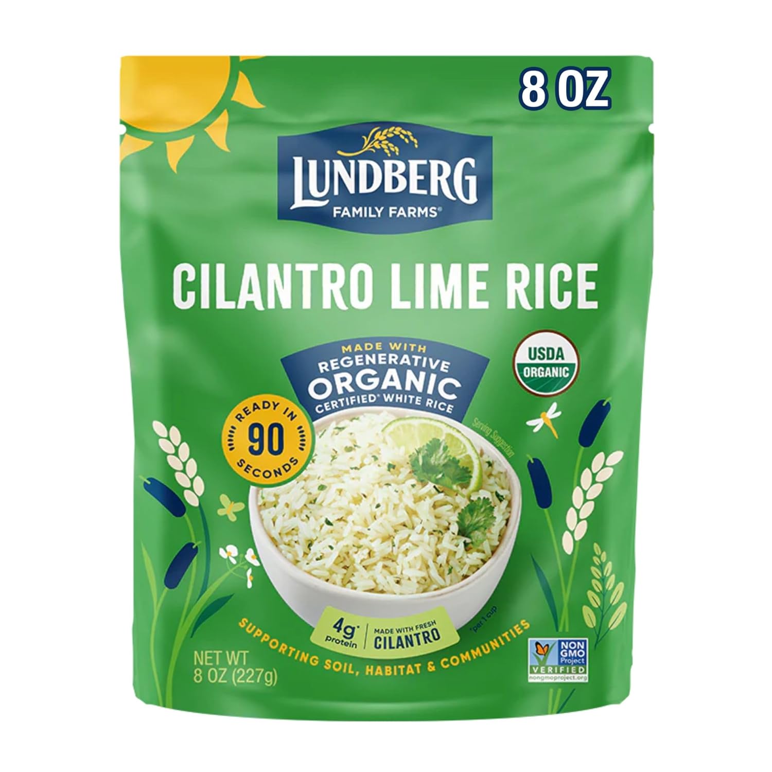 Lundberg Family Farms, Rice Jasmine Cilantro Lime Organic, 8 Ounce - Image 2
