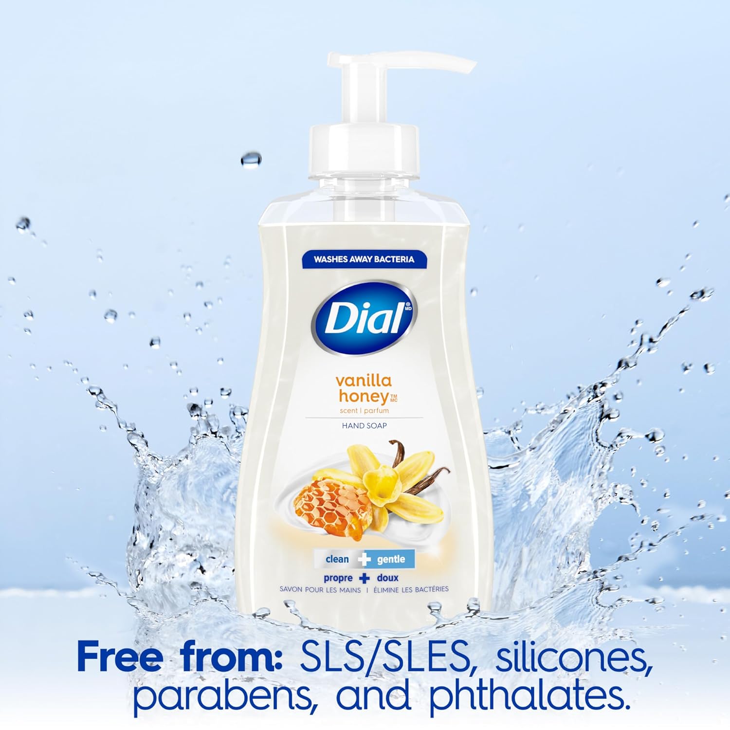 Dial Liquid Hand Soap, Vanilla Honey, 7.5 fl oz, Pack of 12 - Image 5