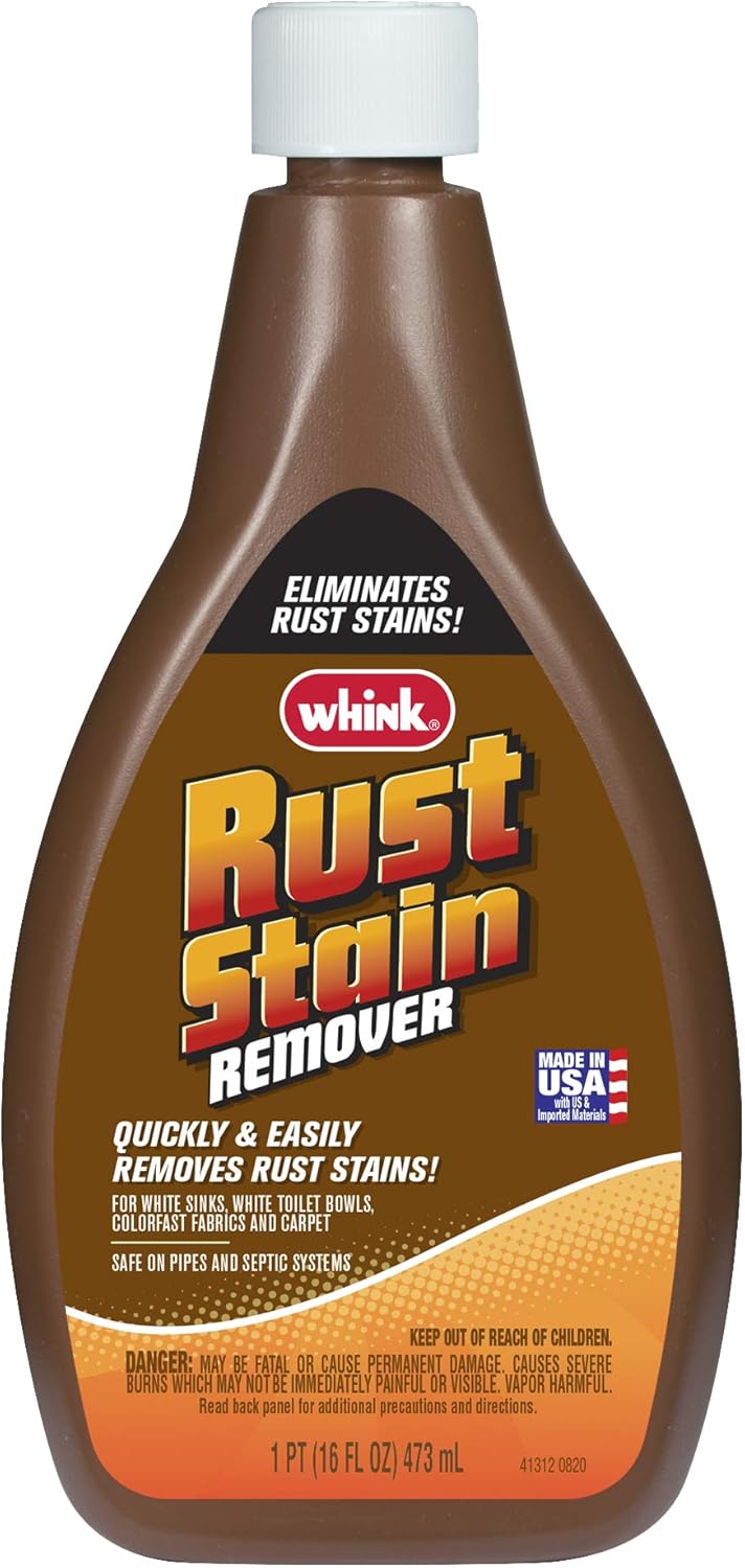 Rust-Oleum Whink Rust Stain Remover | Heavy-Duty Iron Stain Remover for White Toilets & Sinks, Colorfast Fabric & Carpets | 16 oz - Image 2