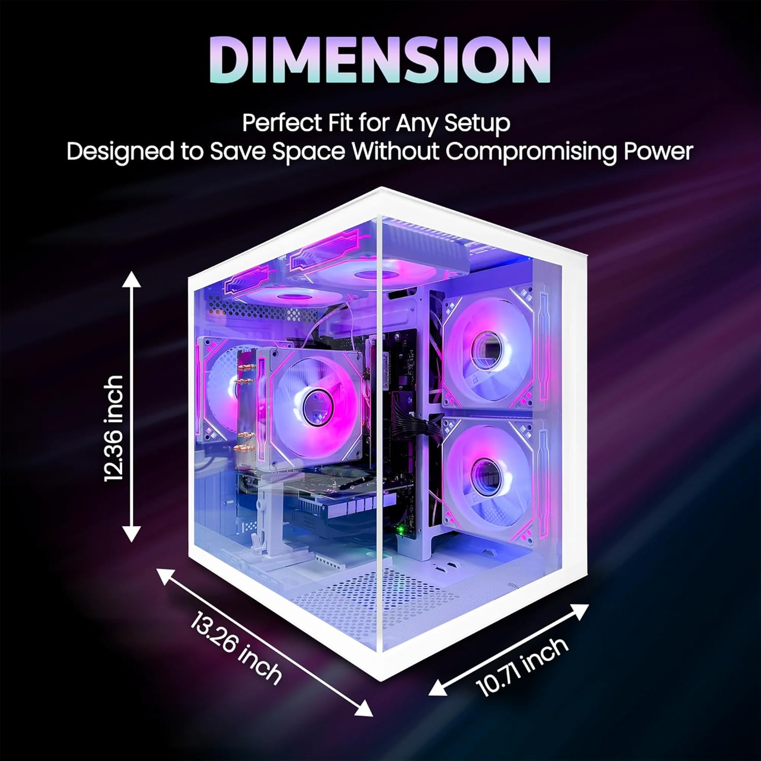 suevery Desktop Computer, I5 Prebuilt Gaming PC | Core i5-12400F, GeForce RTX 3050 6G, 16G DDR4 RAM, 512GB NVME SSD, Tower, Gamer, Home and Business - Image 6