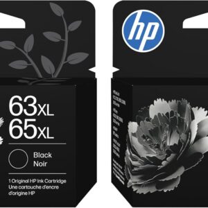 HP 63XL 65XL Black High-Yield Ink Cartridge – 2 Pack| Works AMP; DeskJet 1100, 2100, 2600, 3600; Envy 4500, 5000; OfficeJet 3800, 4600, 5200 Series | B7RT5AA