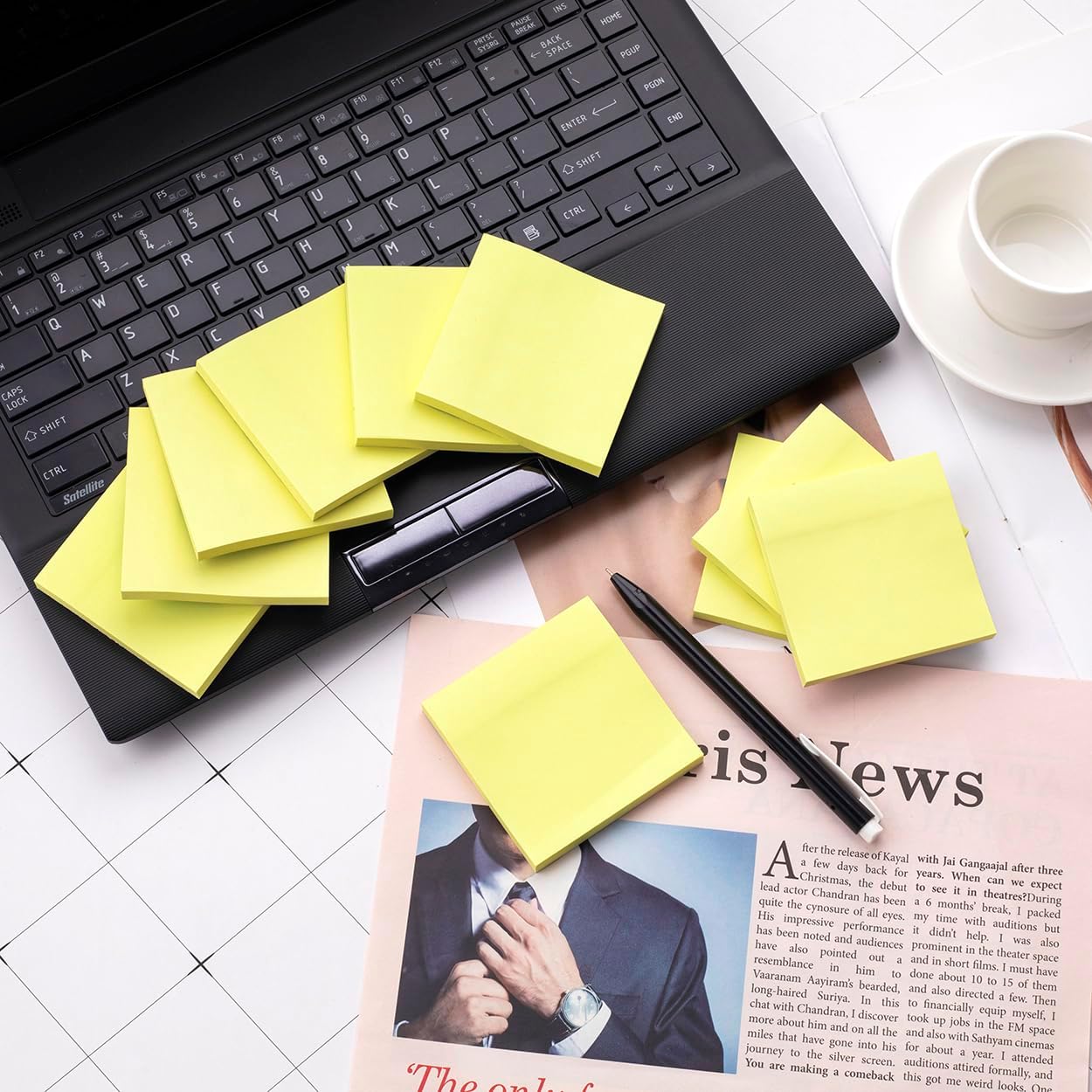 (40 Pads) Sticky Notes 3x3 Inches, Yellow Colors Self-Stick Pads, Easy to Post for Home, Office, Notebook - Image 4