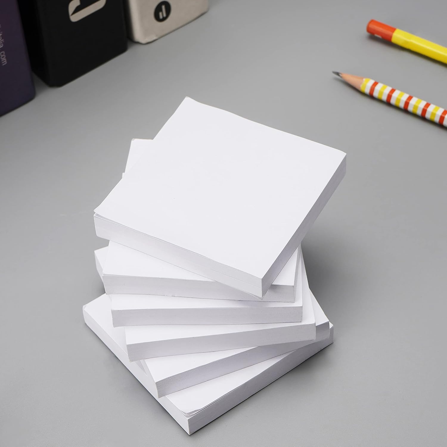 White Sticky Notes 6 Pads 3 X 3 Inch 100 Sheets/Pad Self-Stick Notes Pads 600 Sheets Total - Image 6