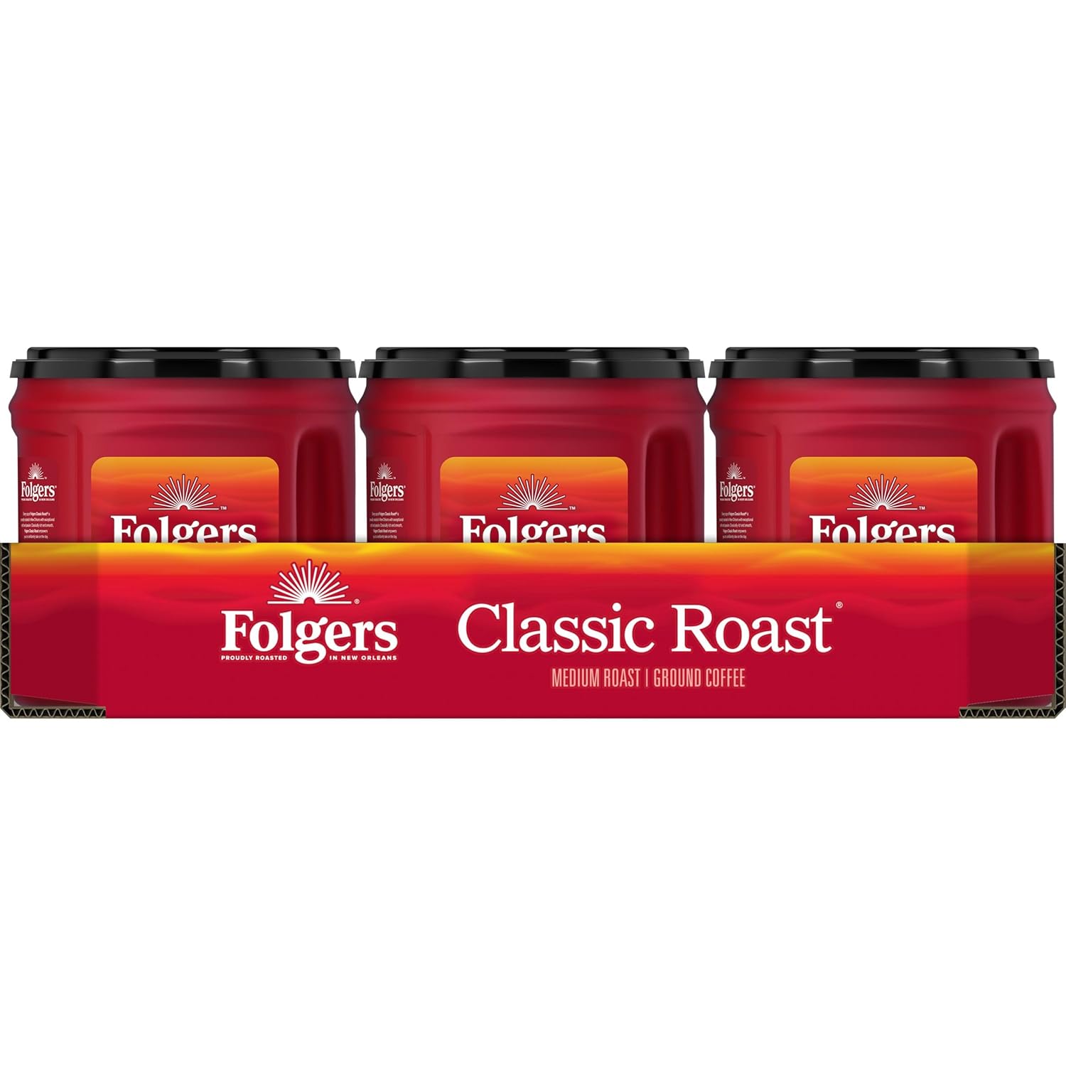 Folgers Classic Roast Ground Coffee, Medium Roast, 25.9 Oz. Canister (Pack of 6) - Image 7