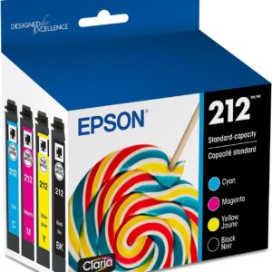 EPSON 212 Claria Ink Standard Capacity Black & Color Cartridge Combo Pack (T212120-BCS) Works with WorkForce WF-2830, 2850 and Expression XP-4100, 4105