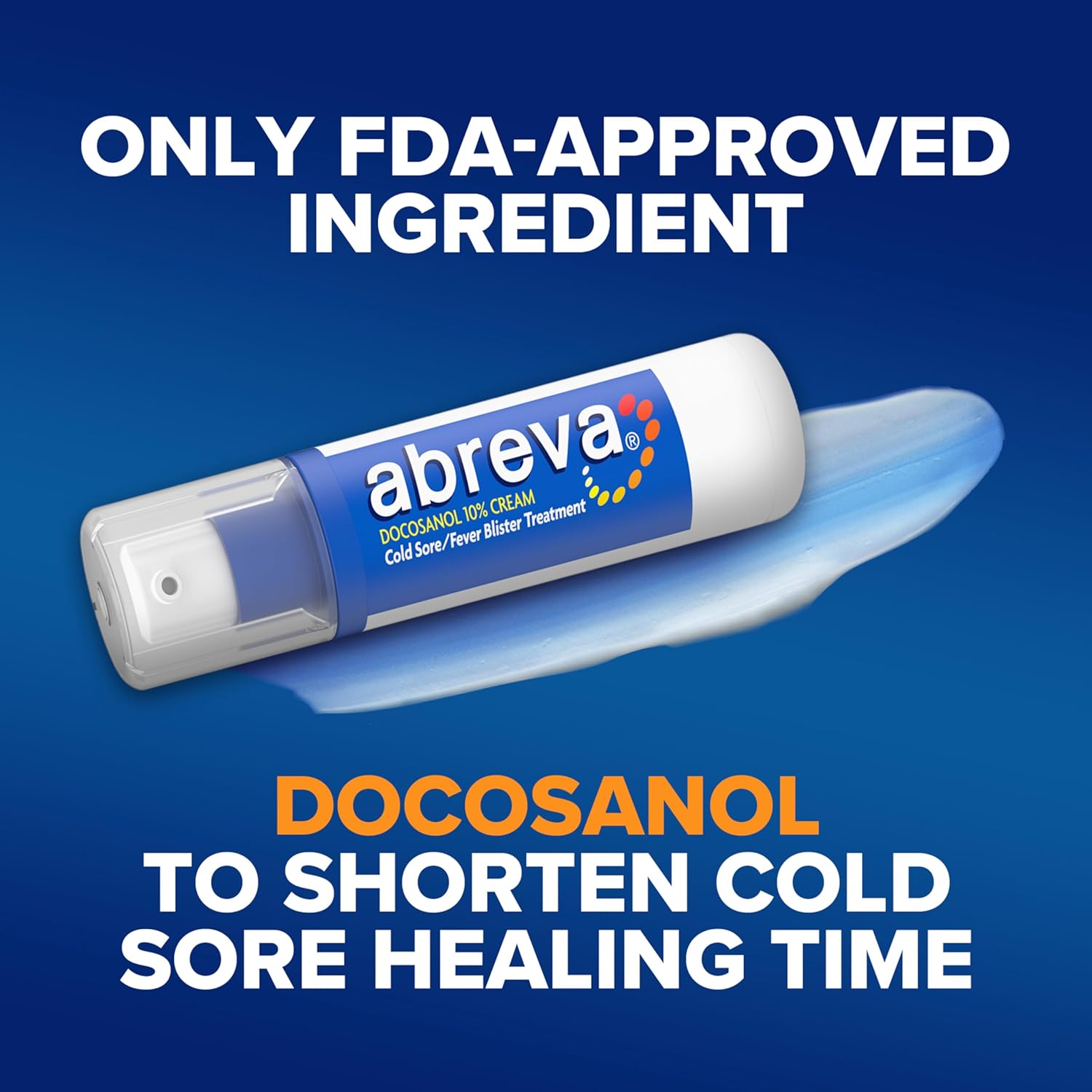 Abreva Docosanol 10% Cream Cold Sore Treatment, Fever Blister and Cold Sore Cream - 0.07 Oz Pump Bottle x 3 - Image 6
