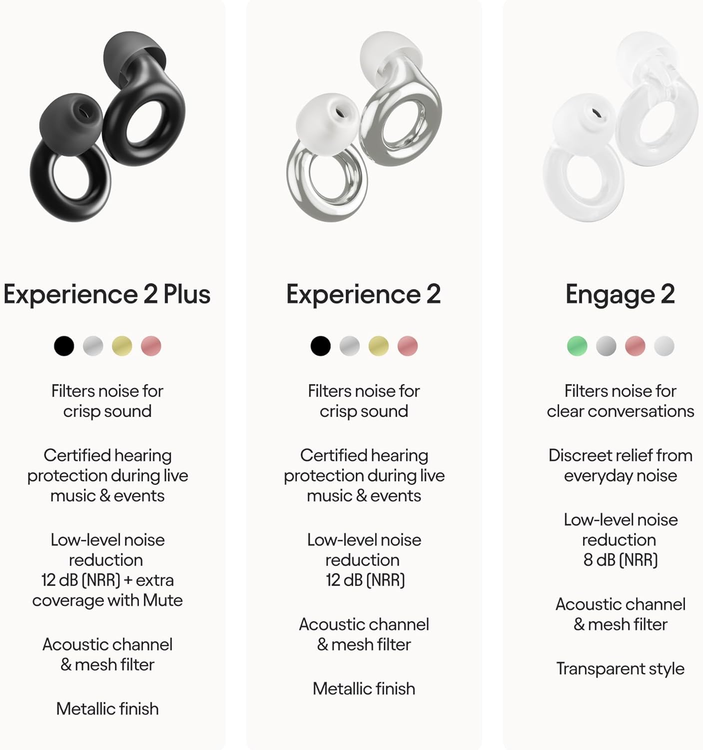 Loop Experience 2 Plus Ear Plugs – Stylish Certified Hearing Protection for Concerts & Festivals, Live Events, Sports, DJs & Nightlife – 17dB Noise Reduction, (High-Fidelity) + Mute for extra coverage - Image 9