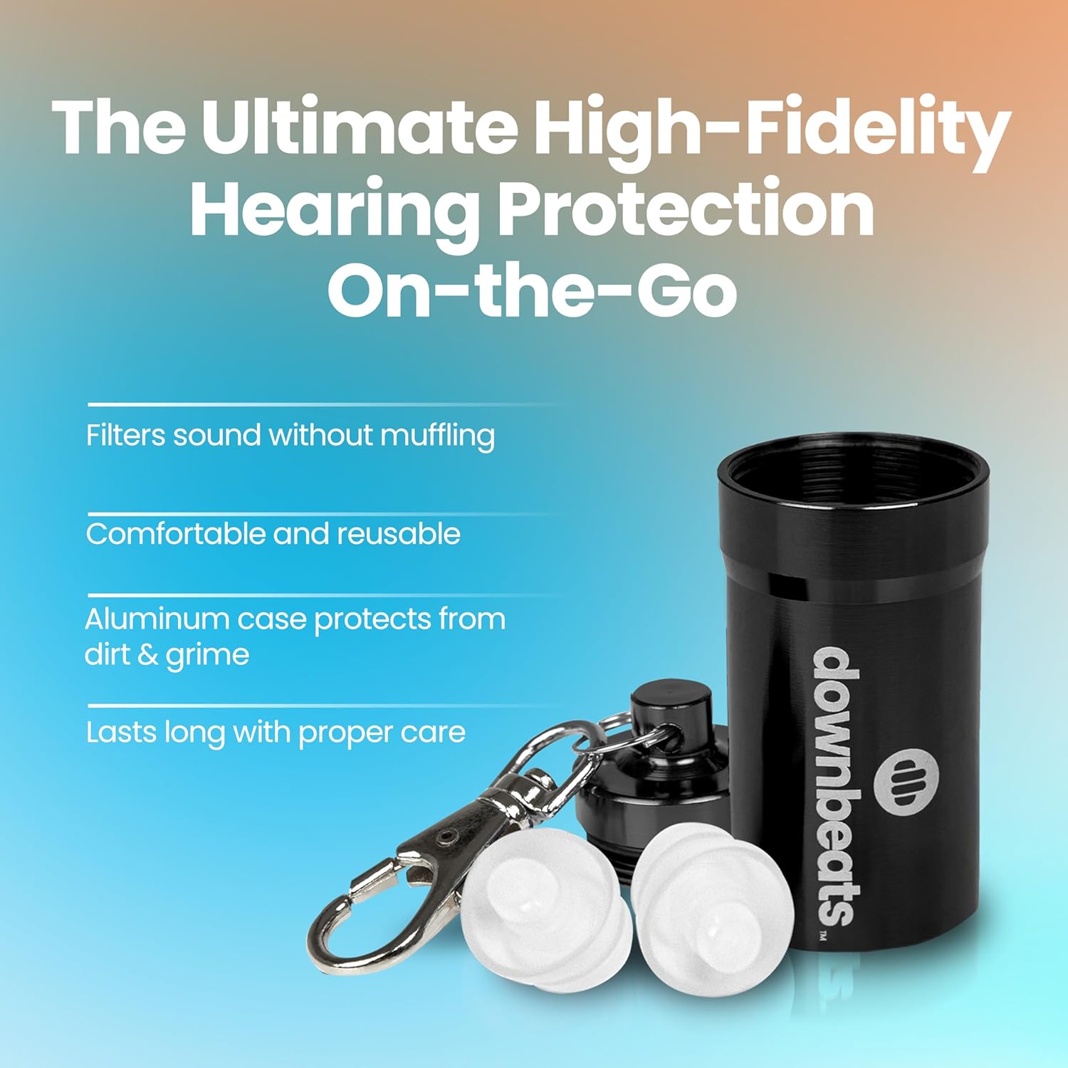 High Fidelity Ear Plugs for Hearing Protection - Discreet, Clear Ear Plugs for Concerts, Festivals & Noisy Events - Up to 18dB Background Noise Reduction Rave Earplugs - Comes with Aluminum Case - Image 4