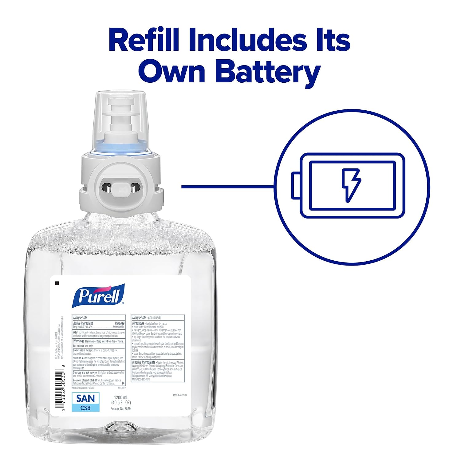 PURELL Advanced Hand Sanitizer Green Certified Foam, Fragrance Free, 1200 mL Foam Hand Sanitizer Refill for PURELL CS8 Automatic Sanitizer Dispenser (Pack of 2) – 7851-02 - Image 4