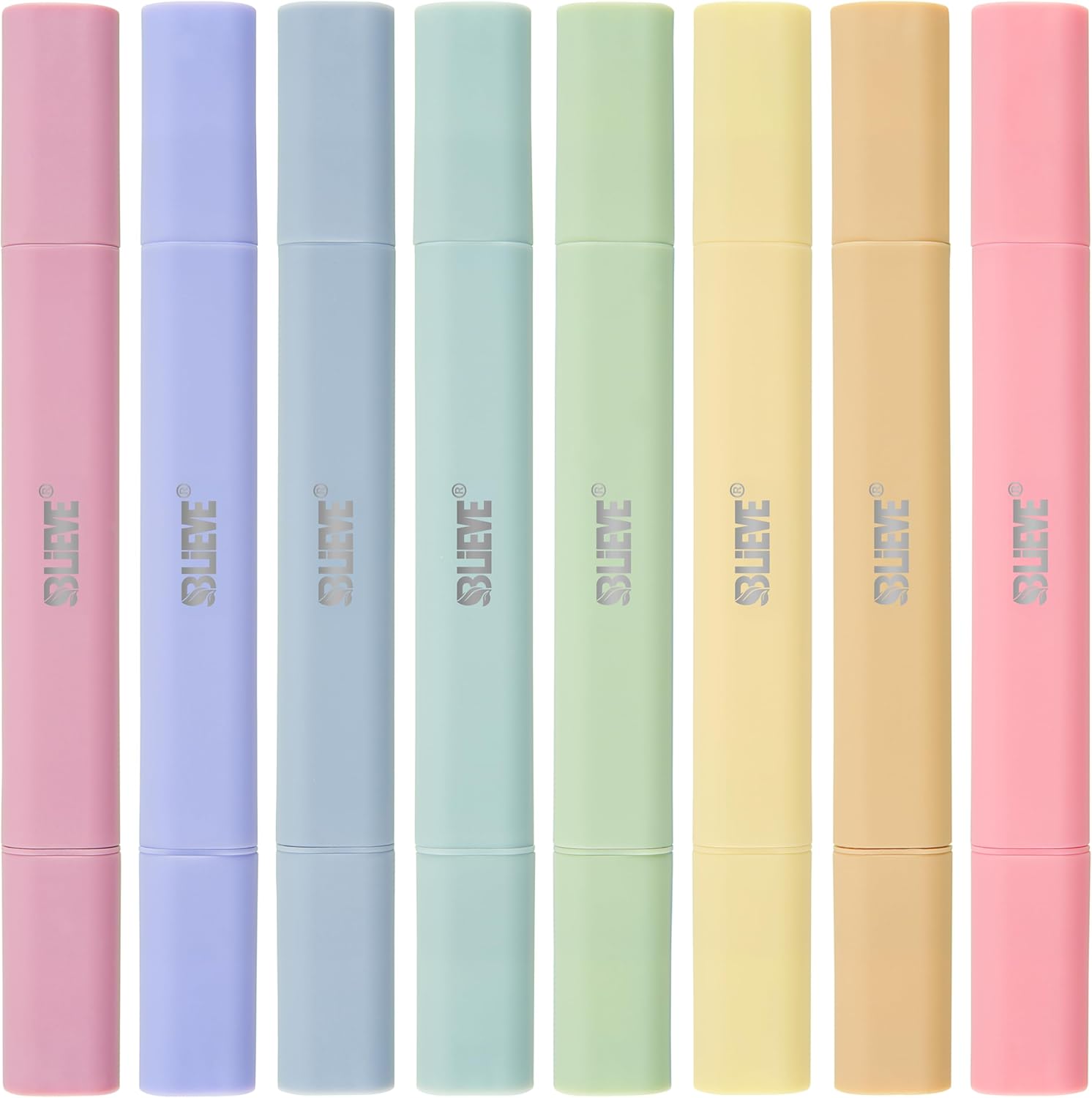 BLIEVE Aesthetic Cute Highlighters No Bleed Through, Dual Tip Chisel & Fine Point, Pastel Colors For Bible & Journaling - Image 2