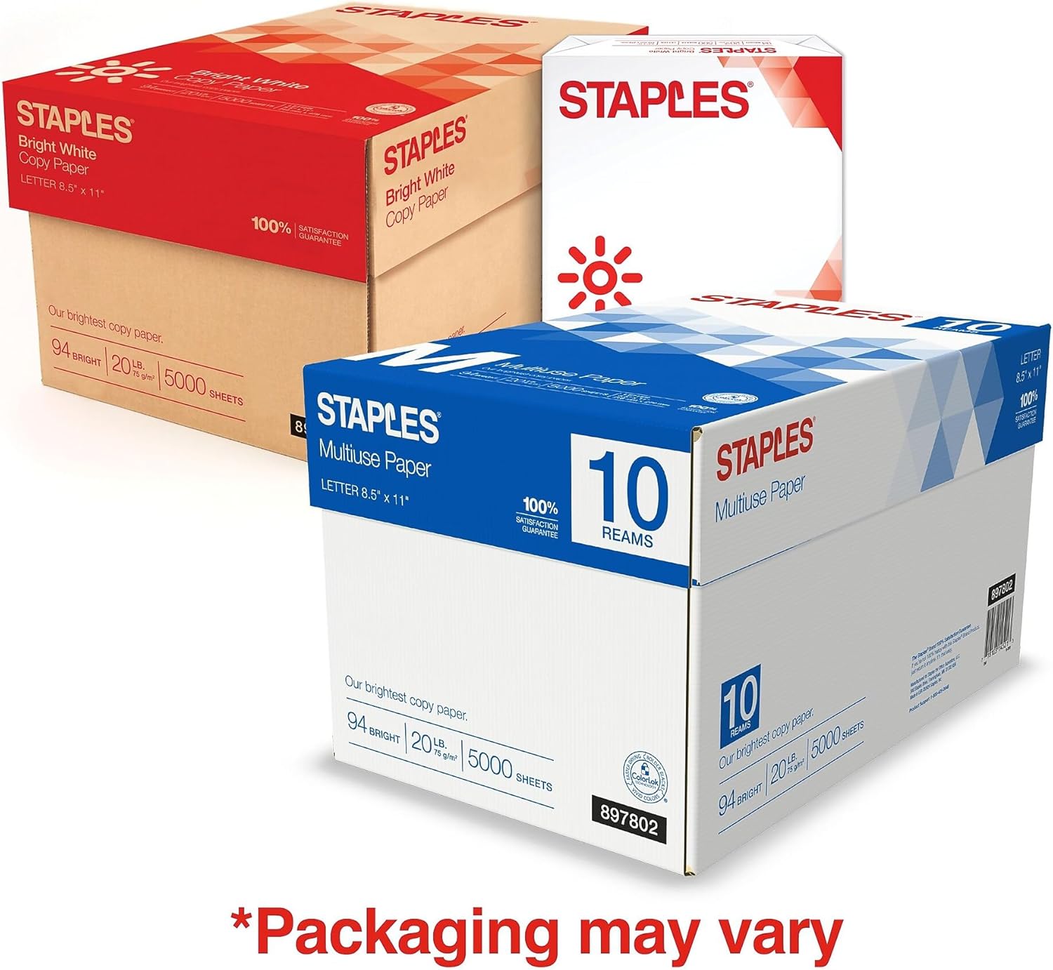 Staples Multipurpose Copy Printer Paper, 20 lb, 8.5 x 11 Inches, 10 Reams, 94 Bright, White - Image 4