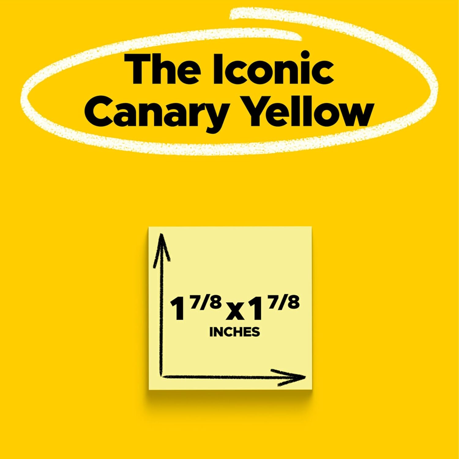 Post-it Super Sticky Notes, 2 in x 2 in, 10 Pads, 2X Sticking Power, Canary Yellow, Recyclable (622-10SSCY) - Image 3