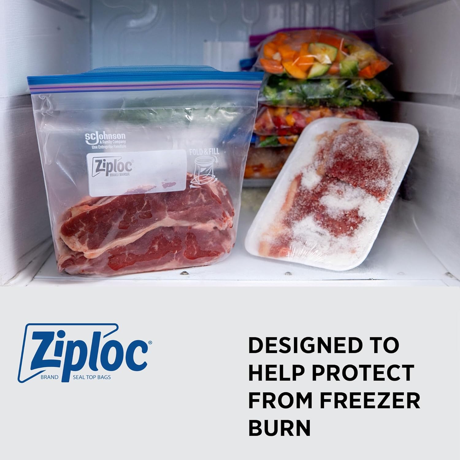 SC Johnson Professional Ziploc Brand Food Storage Freezer Bags, 1 Gallon Freezer Bags, Ziploc Brand Bags, Commercial Pack, 250 Count Box, for Professional Use Only - Image 5