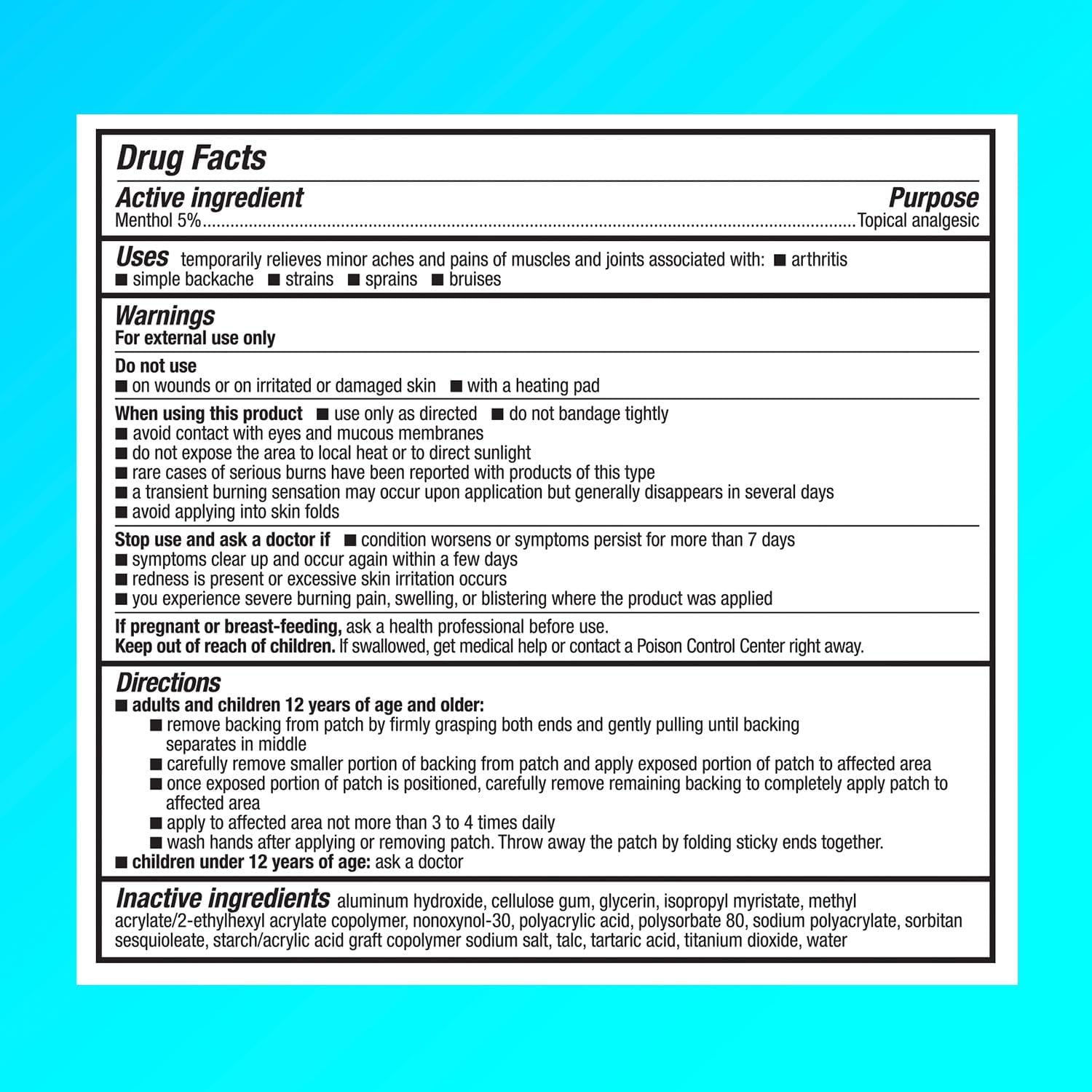 Icy Hot Original Pain Relief Patch, XL Size Comfortable Fabric Patches with Menthol 5%, Ice and Heat Contrast Therapy for Large Areas Including Backaches, Joints, Muscle Strains and Arthritis, 3 ct. - Image 3
