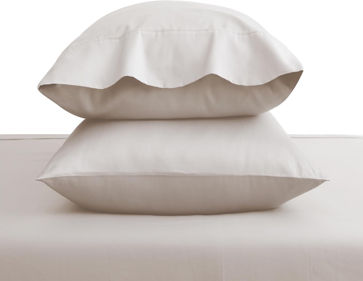 100% Egyptian Cotton Pillow Cases Set of 2, Standard Size 400 Thread Count Cooling Pillowcases, Soft and Breathable Pillow Covers with Envelope Closure, 20x26 Inches (Standard, Light Beige) - Image 7
