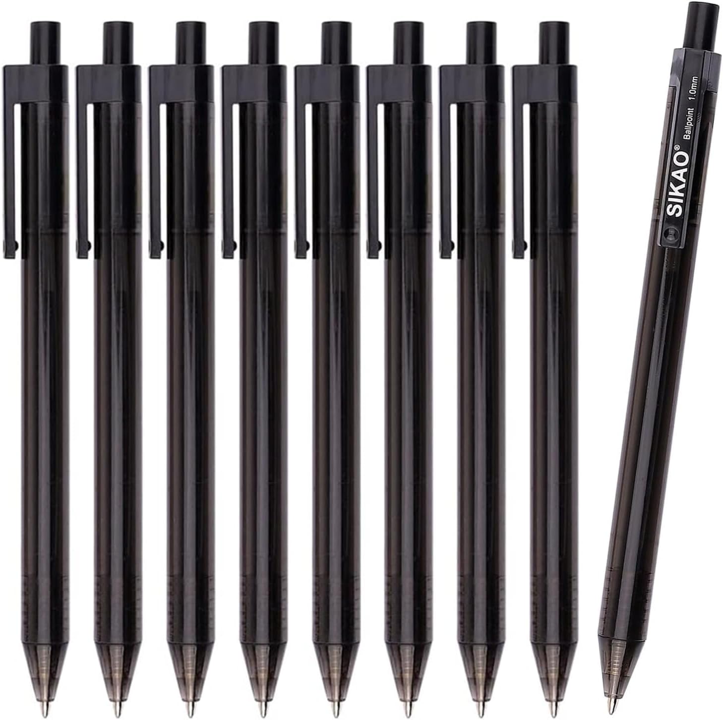 Black Pens Bulk, 60 Pack Retractable Ballpoint Pens Black Ink | Smooth Writing 1.0mm Clear Lines No-Smear, Click Pens for Teachers, Students, Servers, School & Office Supplies - Image 10