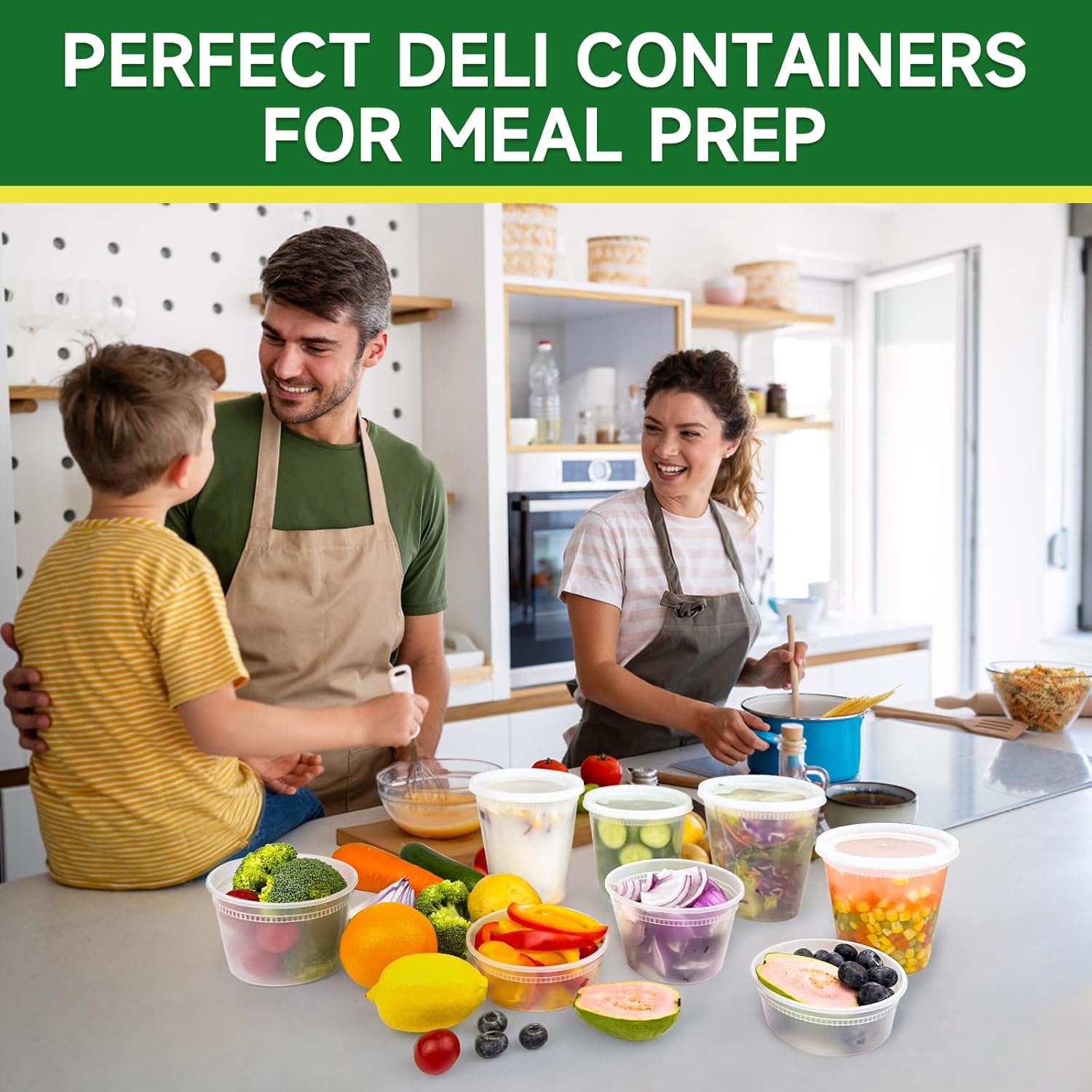 Dealusy 50 Set 32 oz Deli Containers with Lids, Leak-Proof BPA Free Plastic Take Out Bowls, Food Storage Containers for Takeout Meal Prep Storage, Freezer, Microwave & Dishwasher Safe - Image 6