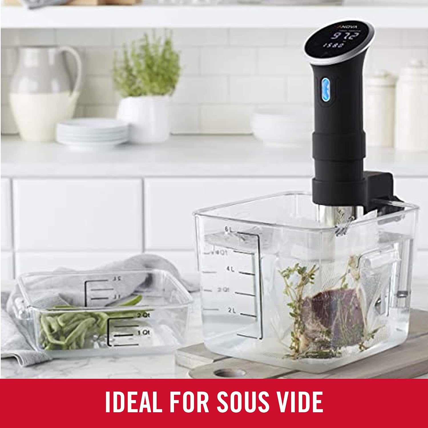 Rubbermaid Commercial Products Space Saving Square Food Storage Container 12 Quart Clear for Kitchen/Sous Vide/Meal Prep - Image 5