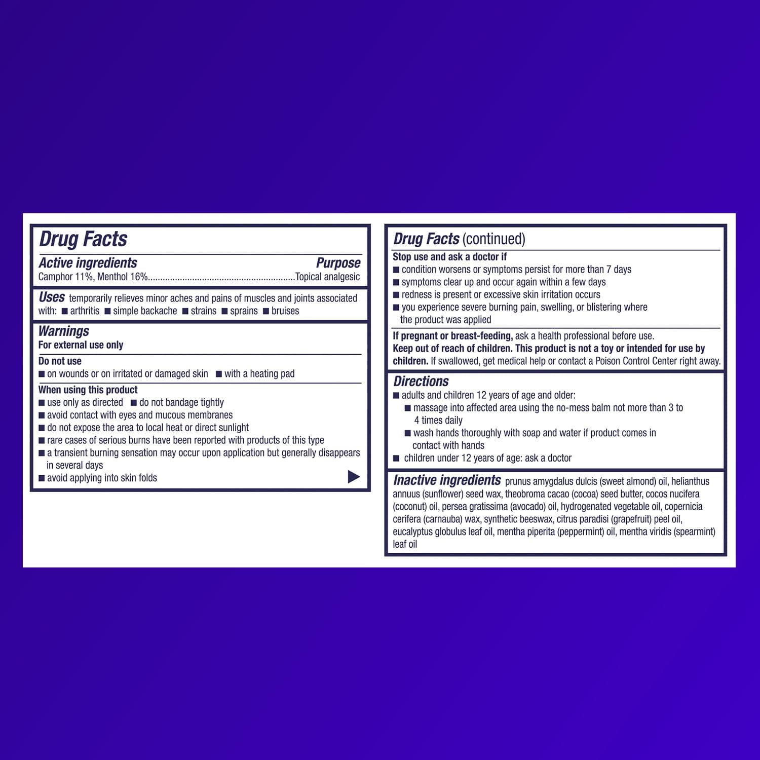 Icy Hot Advanced PRO Pain Relief Massaging Balm, Fast-Acting Max Strength Pain Relief With Menthol 16% and Camphor 11% for Backaches, Joints, Muscle Strains and Arthritis, Essential Oil Scent, 1.25 oz - Image 3