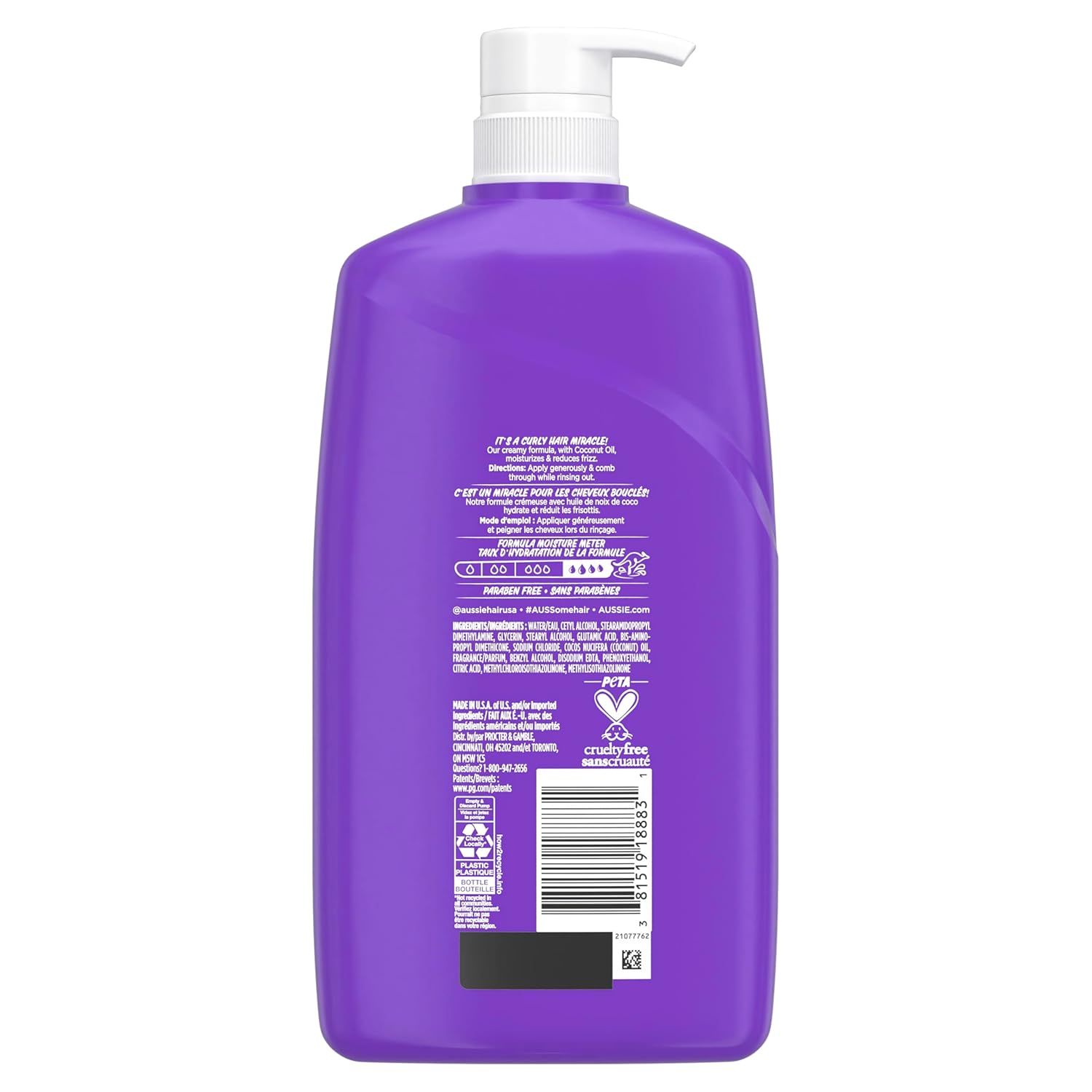Aussie Miracle Curls Conditioner with Coconut Oil, Paraben Free, 26.2 oz - Image 10