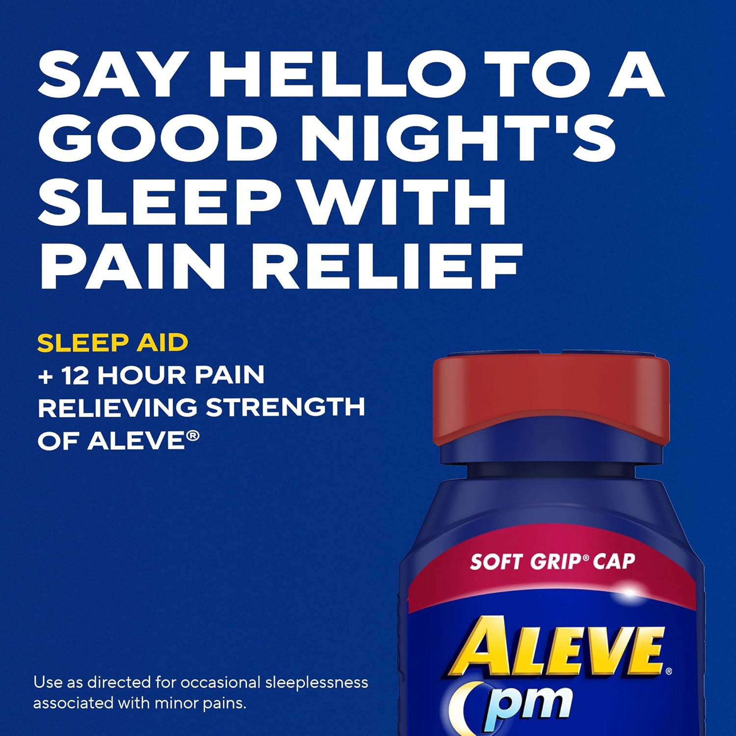 Aleve PM Sleep Aid Plus Pain Reliever Caplets, Naproxen Sodium & Diphenhydramine HCl, Nighttime, 120 Count - Image 5
