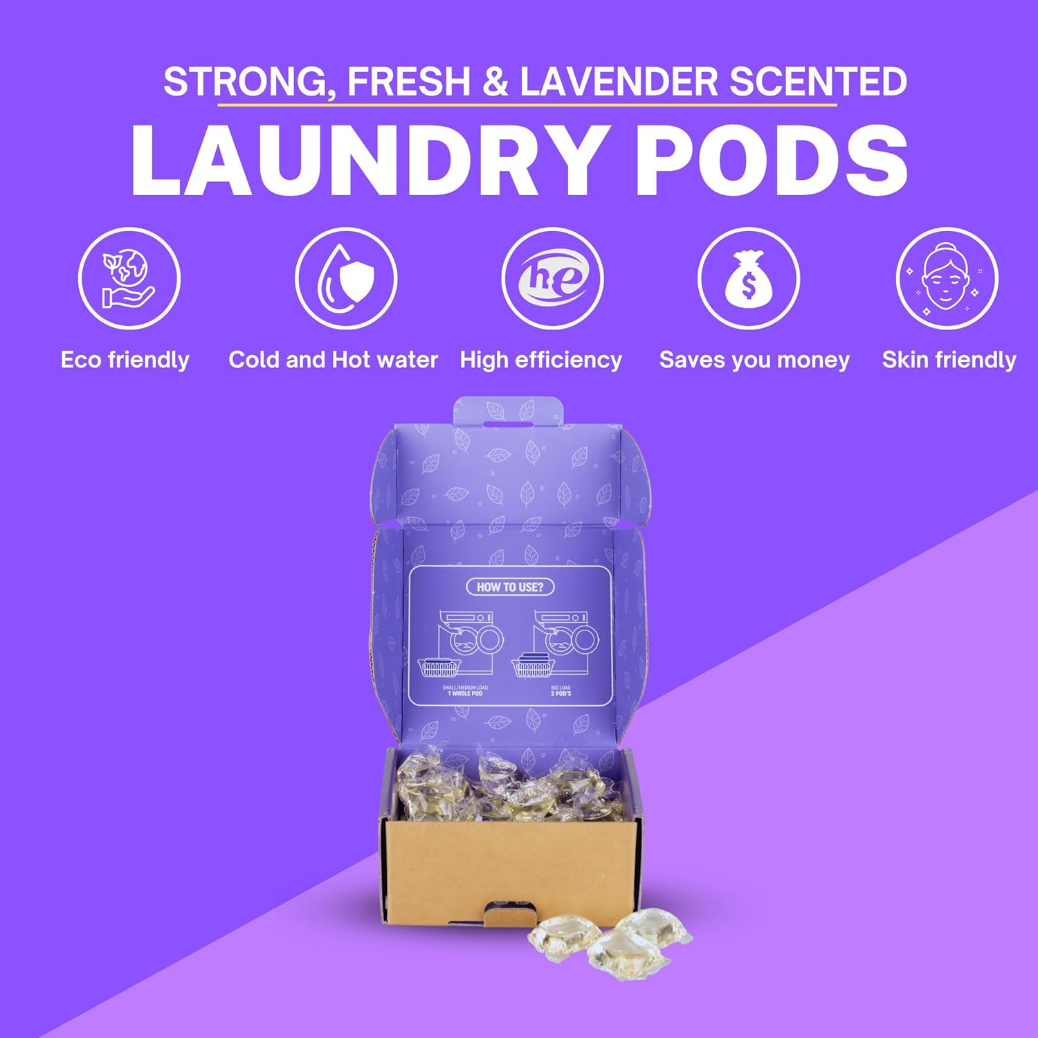 Greenseedz Laundry Pods, Fresh Lavender Scent, 32 Pacs, Eco Friendly, Powerful Clean, Biodegradable, HE Compatible - Image 5