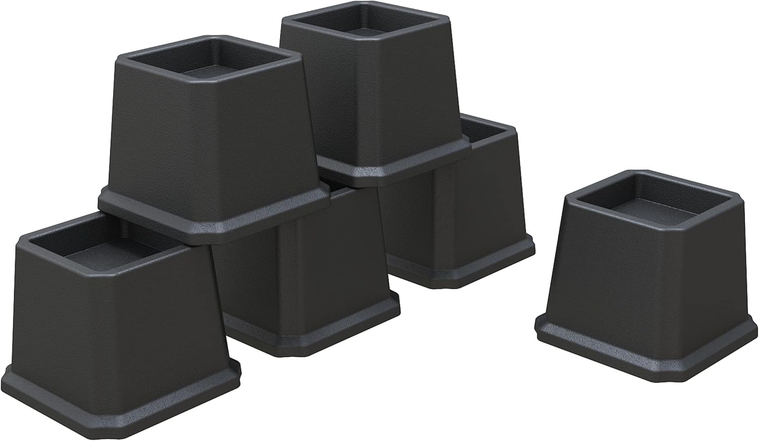 Bed Risers 3 Inch Heavy Duty Bed Elevators, Set of 6 Lifts Up 3,000 lbs Furniture Riser for Sofa and Table, Black - Image 8